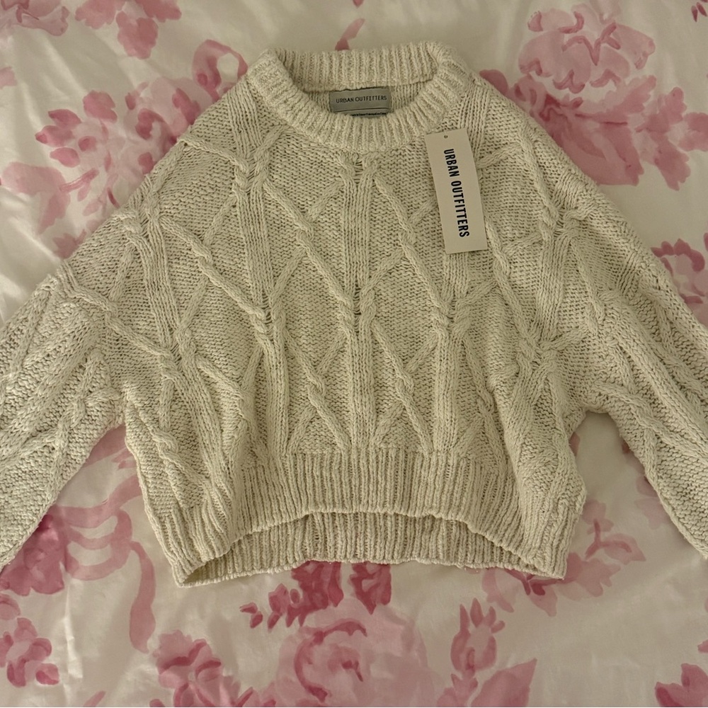 Urban Outfitters cropped cable knit sweater